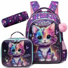 3PCS Girls Backpack Cute Backpack For Girls - 3 In 1 Set With Lunch Bag & Pencil Case - Ages 8-10 The Best Gift For Girls - Multicolor Girls Backpack 195 - View 7