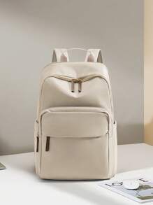 Mochila para Laptop de Lazer, Cabe Notebook de 14 Polegadas, Mochila Escolar de Grande Capacidade para Estudantes do Ensino Médio e Fundamental, Mochila para Computador com Alça de Ombro Flexível, Mochila Escolar à Prova d'Água, Mochila de Viagem Casual com Múltiplas Camadas, Mochila à Prova d'Água para Viagem Meninos e Meninas, Mochila Casual Leve, Pasta Escolar para o Ensino Fundamental, Mochilas Escolares para Adolescentes Meninos e Meninas Estudantes, Opção de 4 Cores