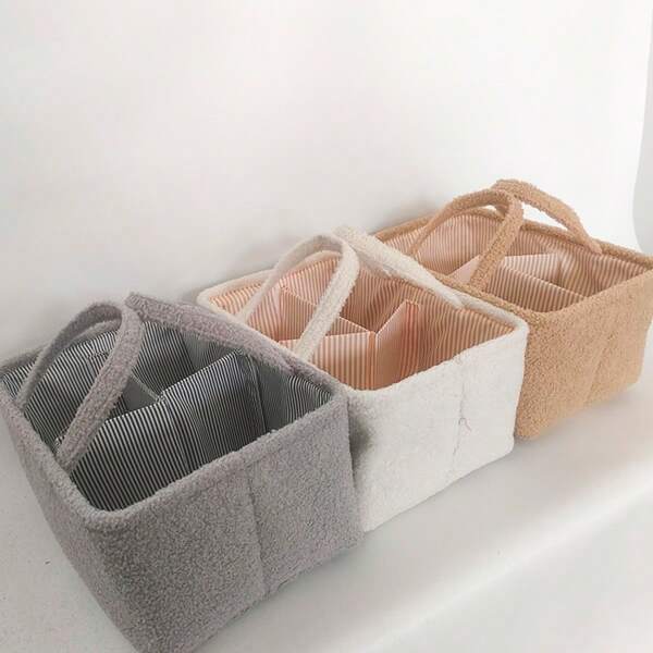 1 Pc Storage Basket Household Snack Storage Box Desktop Basket Storage Basket Sundries Toy Teddy Plush Storage Basket