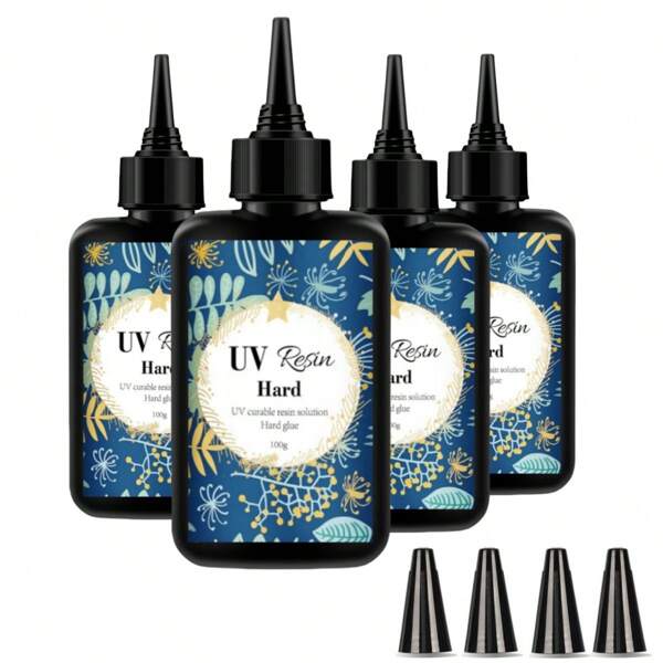 400g Crystal Clear Hard UV Resin, Upgraded Formula Ultraviolet Fast Curing Low Odor For Jewelry Making Craft Decoration, Hard Transparent Glue Solar Cure Sunlight Activated Resin For Jewelry, Craft Decoration Casting & Coating