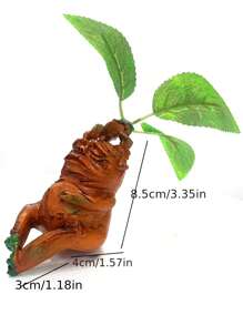 1pc, Funny Leaf Dwarf Resin Garden Forest Decoration, Mandrake Resin Statue, Micro Landscape Ornament, Outdoor Garden, Patio, Living Room, Bedroom, Outdoor, Decorative Resin Crafts