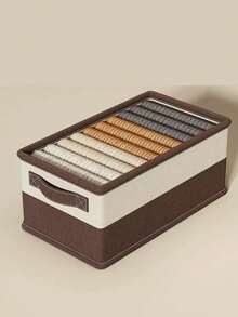 1 Blanket Storage Box, Clothing Storage Box, Household Compartment Storage Organizer, Wardrobe Layering Artifact, Folding Storage Basket