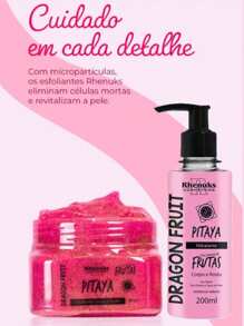 Kit completo Esfoliante + Hidratante Corpo e Rosto de Pitaya Rhenuks