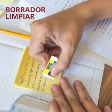 8 piezas de compás y set de regla de plástico transparente - Kit de herramientas de dibujo duraderas con transportador, triángulo y borrador para proyectos escolares y de arte - Azul - Ver 7