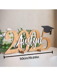 Placa de nombre personalizada para graduación, regalo de graduación 2026, decoración de clase de graduación personalizada 2026, decoración de fiesta de graduación universitaria - Multicolor - Ver 13