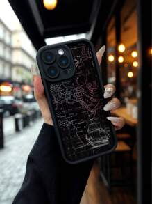 Funda de teléfono decorativa retro con diseños de horizonte, barco y coordenadas, compatible con iPhone 14, 14 Pro, 14 Pro Max, iPhone 13, 13 Pro, 13 Pro Max, iPhone 11, 11 Pro Max, iPhone 12, 12 Pro, 12 Pro Max, iPhone XR, iPhone 7/8, iPhone XS, iPhone 15, 15 Pro, 15 Pro Max, iPhone 16, 16 Pro, 16 Pro Max, Serie Redmi