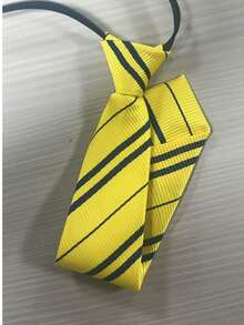 Harry Potter Official Authorized Tie, Hogwarts, Gryffindor, Slytherin, Ravenclau, Hufflepuff, Hand-Tied Badge, Striped Knitted Fashion Tie, Movie Merchandise, British College Style Party Outfit Props, Shirt Accessories, Creative Room Desktop Decorations, Birthday Surprises, Christmas And Halloween Gifts For Family And Friends, Harry Lovell Parent-Child Children's Tie, Suitable For Both Adults And Children - Multicolor - View 7