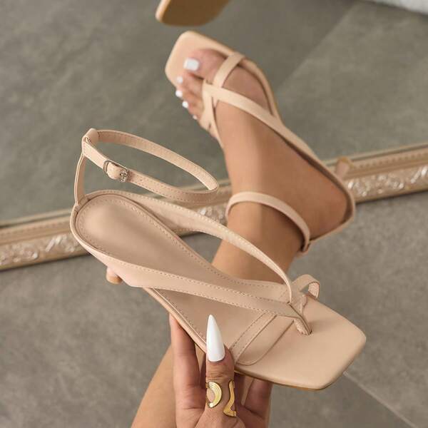 New Summer High Heel Criss-Cross Strap Sandals For Women, Sexy PU Leather Office,Party And Outdoor Wear
