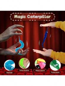 6 Stücke/12 Stücke/1 Stück/9 Stücke Regenbogen-Augen Beweglicher Zauberwurm, Plüschiger verdrehter Wurm Zauber Spielzeug Party Geschenk (Farben der Stücke werden zufällig versendet)