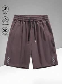 Men's Fashion Casual Workout Striped Print Quick Dry Shorts