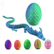 A Set Of 3D Printed Dragons And Surprise Eggs With Movable Joints - Colorful Collection Of Home Office Decorative Desktop Ornaments, Suitable For Various Room Decoration Statues, Suitable For Halloween, Christmas And Thanksgiving Gifts