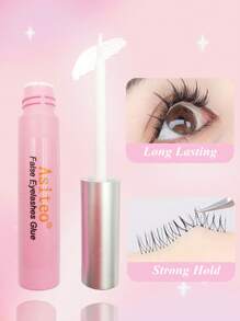 Asiteo 1pc Long Lasting Eye Lash Glue For Personal DIY Eyelash Extension Waterproof Strip Cluster Eyelash Adhesive Glue Mild High Tack Eye Lash Glue For Beginners Hypoallergenic Waterproof Eye Lash Glue - 5ml Lash Glue,Eye Lash Glue