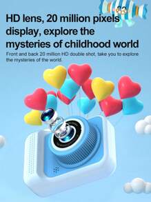 高清时尚摄像机，双摄像头，多种滤镜功能，多种表情模式的卡通相机