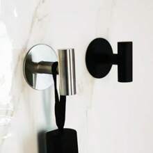 1/2/4/6/12 piezas de ganchos automáticos autoadhesivos de acero inoxidable, estantes montados en la pared para toallas, batas, abrigos y llaves para el baño y la cocina