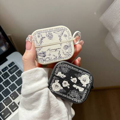 Flower Floral Pattern Bluetooth Earphone Protective Case Compatible With Samsung Buds3/3Pro, Symbolizing Beauty And Elegance