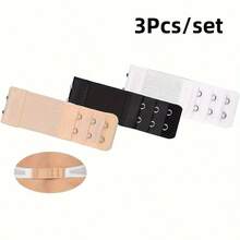 Pacote com 3/6 extensões de sutiã feminino, extensões elásticas ajustáveis para alças de sutiã, acessórios macios para sutiã, cores sortidas, ajuste confortável - Multicolorido - Ver 14