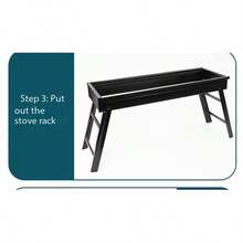 BBQ Grill, Home Charcoal Grill, Smoke-Free Barbecue Grill, Outdoor Portable Carbon Grill, Bbq Foldable Charcoal Grill - Black - View 4