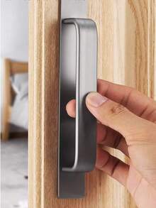 易于安装的铝合金门把手 - 自粘式，现代设计，适用于玻璃门和推拉门 - 有黑色、银色、金色可供选择 - 彩色 - 查看 2