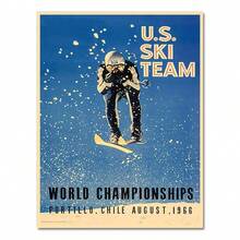 1 pezzo Quadro su tela in stile vintage con sci nelle Alpi svizzere, cartellone con stampa vintage di sci, adesivo da parete rivestito, decorazione per la casa, opzionalmente con cornice - Multicolore - Visualizzare 47