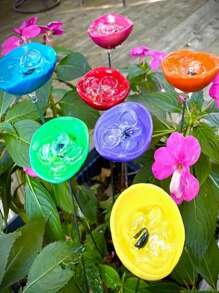 1 Piece Colorful Metal Butterfly And Bee Water Station Cup -, Butterfly Bee Feeder, Vibrant Garden Art Sculpture With Multiple Drinking Spouts, Perfect Gift For Nature Lovers, Garden Or Patio Outdoor Decorations, Nature Lovers Gifts | Decorative Petals | Durable Patio Supplies, Garden Decorations