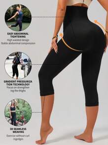 1 Stück Hochtaillierte formende Yoga-Hose mit Knocheneinlage in der Taille, Taillenformung und Po-Anhebung für Fitness-Workouts und den täglichen Gebrauch
