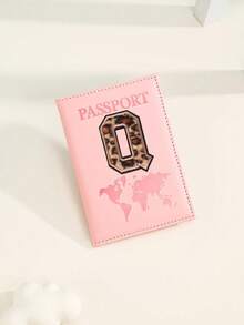 1 buah Dompet Paspor Motif Leopard Huruf A-Z, Sampul Paspor Motif Bahan PU, Sampul Paspor Warna Pink untuk Bisnis, Perjalanan, Tas Paspor Penerbangan untuk Kembali ke Sekolah, Perjalanan, dan Penerbangan - Berwarna merah muda - View 23