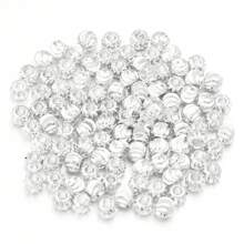 20-100 Stücke/Packung vermessingte gold-/silberfarbene facettierte runde Metallperlen, verschiedene Stile wählbar, schwerer Metall Chic DIY Schmuckherstellung Zubehör für Armband, Halskette, Anhängersperlen