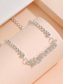 1 Peça Sexy E Brilhante Colar De Diamantes Com Design De Constelação Para Mulheres, Presente De Aniversário Para Amigos E Melhores Amigos - Prata - Ver 19