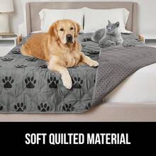 Waterproof Dog Bed Cover, Pet Blanket Furniture, Sofa, Couch, Crate, Car, Sofa Throw Essential Cats And Dogs, Tear And Slip Resistant Leakproof Cushion Cover, 40x50 Charcoal - 黑色 - 查看 7