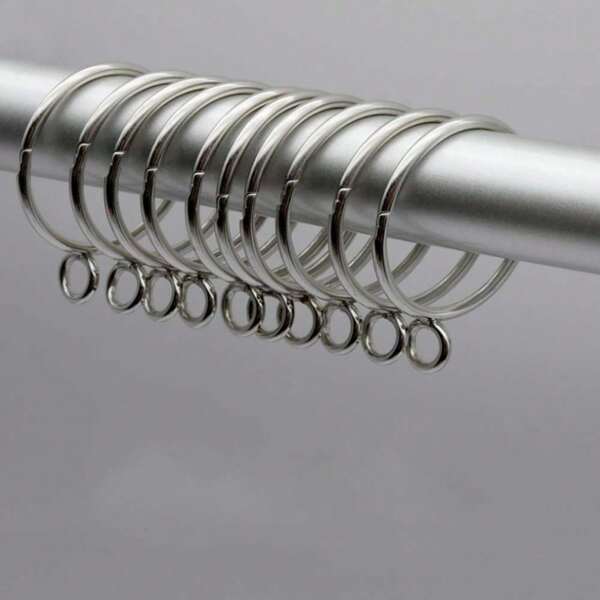 Curtain Rings With Eyelets, 20Pack Metal Drapery Rings For Pinch Pleat Curtains Panels, Drape Rings Fits Up To Curtains Rod