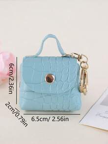 Un nuevo y elegante monedero de mujer con llavero, una pequeña y linda bolsa semicircular, estilo minimalista casual, llavero de lujo ligero, bolso portátil colgante, colgante de llave de coche. - Multicolor - Ver 10