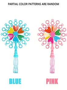 1set ABS Hand-Held Windmill Bubble Wand, Children's Outdoor Bubble Toy, Suitable For Summer Play Toys, Beach Toys Are Suitable For Boys And Girls Birthday Gifts Partial Color Patterns Are Random - Multicolor - View 19