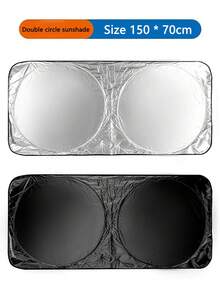 1pc Foldable Sunshade Windshield Cover, Front Window Visor, Blocks UV Rays, Keeps Car Interior Cool, Universal Thick Sunshield For Vehicle Sun Protection And Cooling - Multicolor - View 7