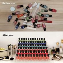 Clear Nail Polish Paint Organizer Holder Rack Shelf 6 Tier Acrylic Tattoo Ink Essential Oil Display Stand Holds Up To 4896 Bottles For Table Fit 12oz Bottles