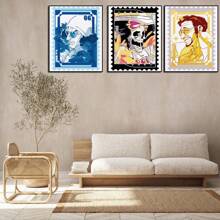 ONE PIECE 3 piezas de arte de pared popular de One Piece - ZORO, SANJI, KID, CHOPPER, BROOK y próximamente en los pósters de arte de dibujos animados del anime de One Piece (sin marco)