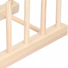 Teller Ständer, Holz Teller Ständer Halter Teller Organizer für Kabinettplatz Sparer Holz Geschirr Abtropfgestell vertikal Ablaufhalter Küchenregal Organizer für Teller, Töpfe, Deckel (5')