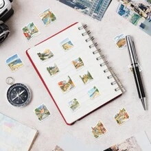 50pcs Watercolor Mexico City Graffiti Vinyl Stickers, Can Be Used For Decorating Luggage, Skateboards, Tablets, Laptops, Cups, Walls, Fridges, Cars, Helmets, Photo Albums, Journals And Other Daily Items, Suitable For Adults And Teenagers School Supplies,Back To School