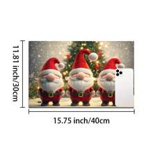 1 Pack Of 3 Santa Claus, Snowman And Snowflake Printed Silicone Coffee Drink Coasters, Anti-Slip & Super Absorbent Washable Drainage Mats For Countertop, Kitchen, Dining Table, Holiday Decor