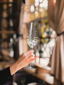 2 Stück handgefertigter Keramik Blumen-, Perlen- & Kristallglas Kelche, luxuriöses & elegantes Design, geeignet für Hochzeit, Familientreffen, Wohnzimmer, Party, Bar, Feiertage, Valentinstag, Weihnachten, Geschenk für Vater - Verschiedenfarbig - Übersicht 4