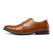 Men's Classic Modern Formal Oxford Lace Up Dress Shoes - 棕色 - 查看 8