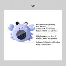 1 pieza Termómetro de agua para bañera de bebé - Termómetro digital de temperatura del agua y de la habitación, con diseño flotante de nutria marina para uso en piscina de bebés y niños pequeños con alerta de temperatura