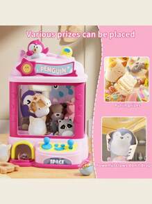 Hasbro Giocattolo di una macchina con artiglio rosa a forma di pinguino alta 33cm per bambini - Gioco da sala giochi carino con musica e timer - Regalo perfetto per compleanni o vacanze