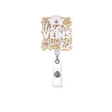 1pc Fun Retractable With Cartoon Alligator Clip Medical Nurse Hat Syringe Letter And Acrylic Name Badge Perfect Gift For Teachers Students Doctors Nurses Men And Women Guts Scrub Suit Nurse Uniform Nurse Accessories Badge Reel - Multicolor - View 7