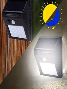 Luz Solar para Uso Externo, 20 LEDs, 3 Modos de Iluminação, Holofote Solar com Sensor de Movimento, Luz Solar de Parede para Pátio, Jardim, Cerca, Garagem
