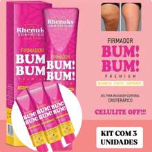 Kit 3 Gel Firmador De Bumbum Barriga Coxas E Abdômen Rhenuks