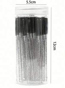 100/70/50 piezas Brochas para pestañas, varillas de máscara con contenedor, rizadores de cejas desechables flexibles, cepillo de pestañas para extensiones de pestañas, rizador de cejas, brochas de aceite de ricino (no todos los artículos vienen en botella) (varios colores disponibles)