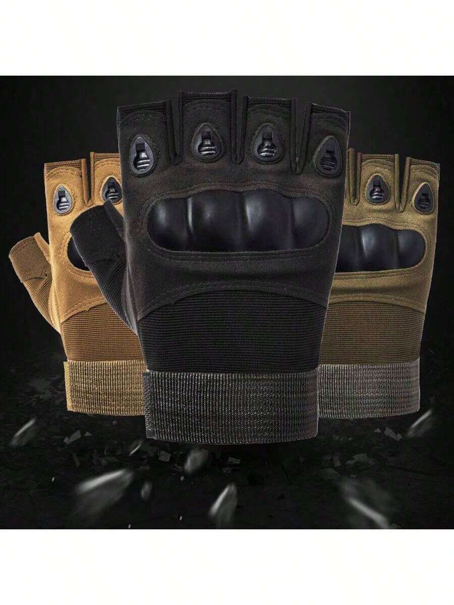 Fingerlose taktische Handschuhe für Herren, Outdoor Radfahren, Radsport, rutschfest, strapazierfähig, Klettern, Training, Fünf-Finger-Handschuhe für Übersee