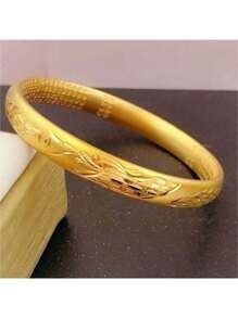 1 pulseira requintada feita à mão com escultura de dragão e fênix, elegante para uso diário e presente para mulheres