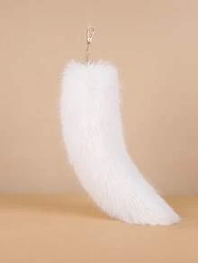 New Personalized Fox Tail Bag Charm, Keychain Tail Pendant, Cute Faux Fur Fox Tail Keychain, Keyring, Bag Accessory, Gift For Valentine's Day, Holiday (Random Color) - Multicolor - View 4