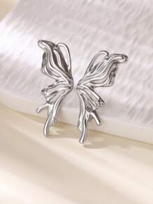 1 Pair Gold Color Butterfly Wings Stud Earrings For Women Stainless Steel Aesthetic Ear 2025 New Fashion Jewelry Gift